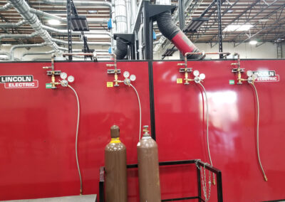 High pressure weld station installation